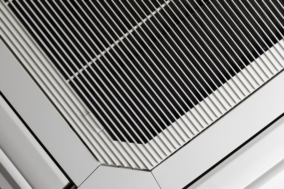 close-up of a ventilation system
